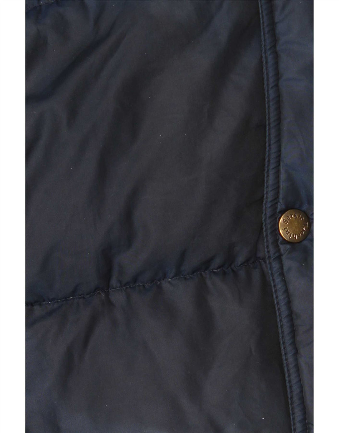 Giacca imbottita con cappuccio da uomo Sergio Tacchini UK 40 Large blu navy in poliammide