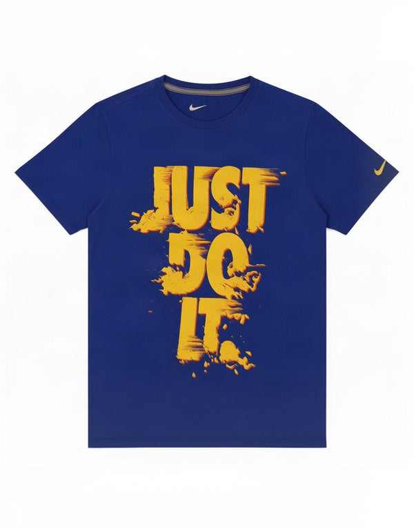 Maglietta Nike da uomo con grafica dal taglio atletico, blu medio
