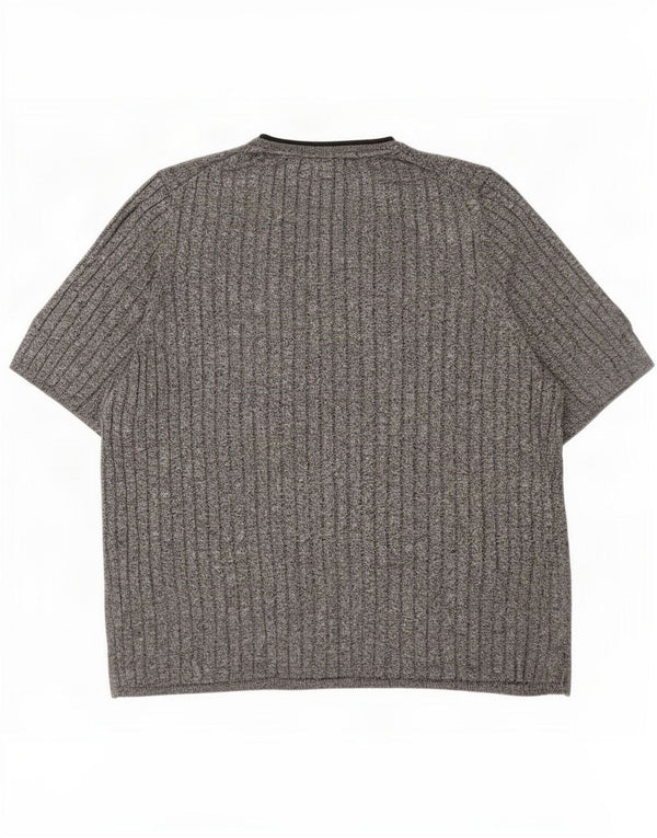 T-shirt da donna Marks & Spencer Top UK 22 3XL Viscosa screziata grigia