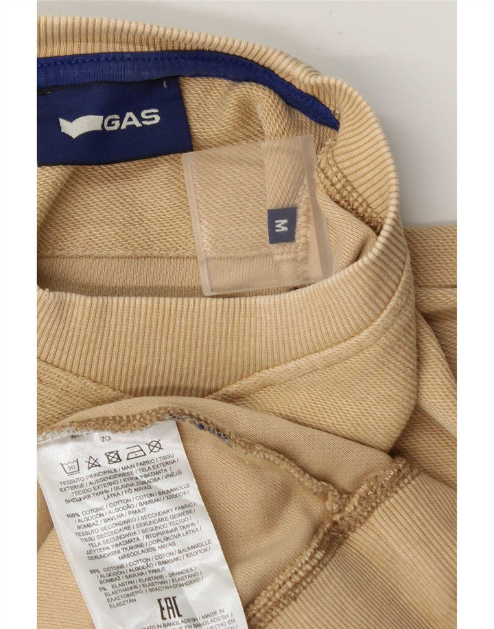 Felpa grafica da uomo Gas, maglione, cotone beige medio