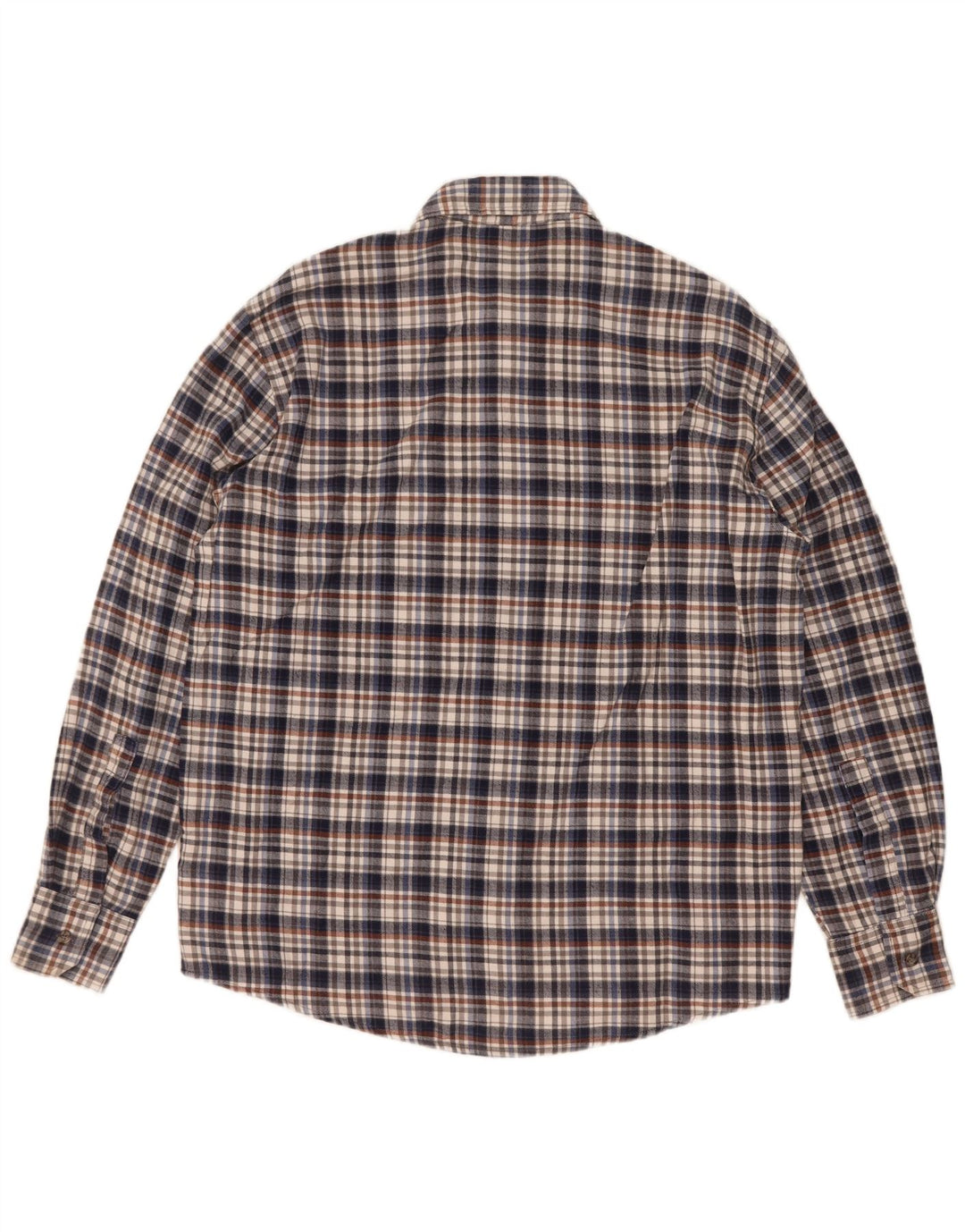 Camicia da uomo in flanella Sea Barrier, cotone medio a quadri blu navy