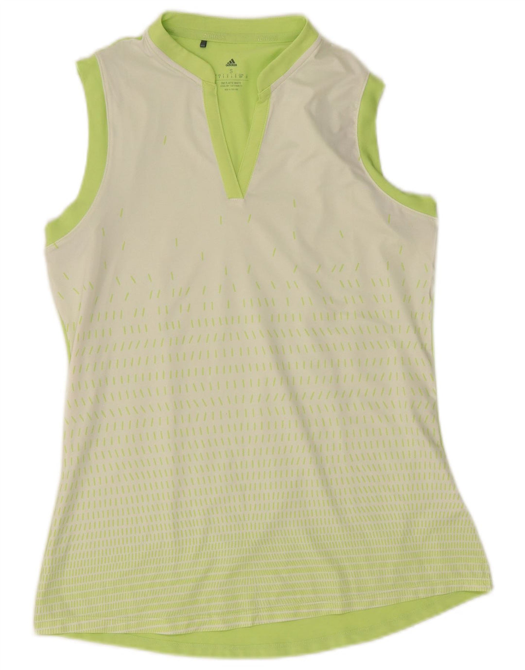 Canotta Adidas da donna UK 10 piccola a righe verdi