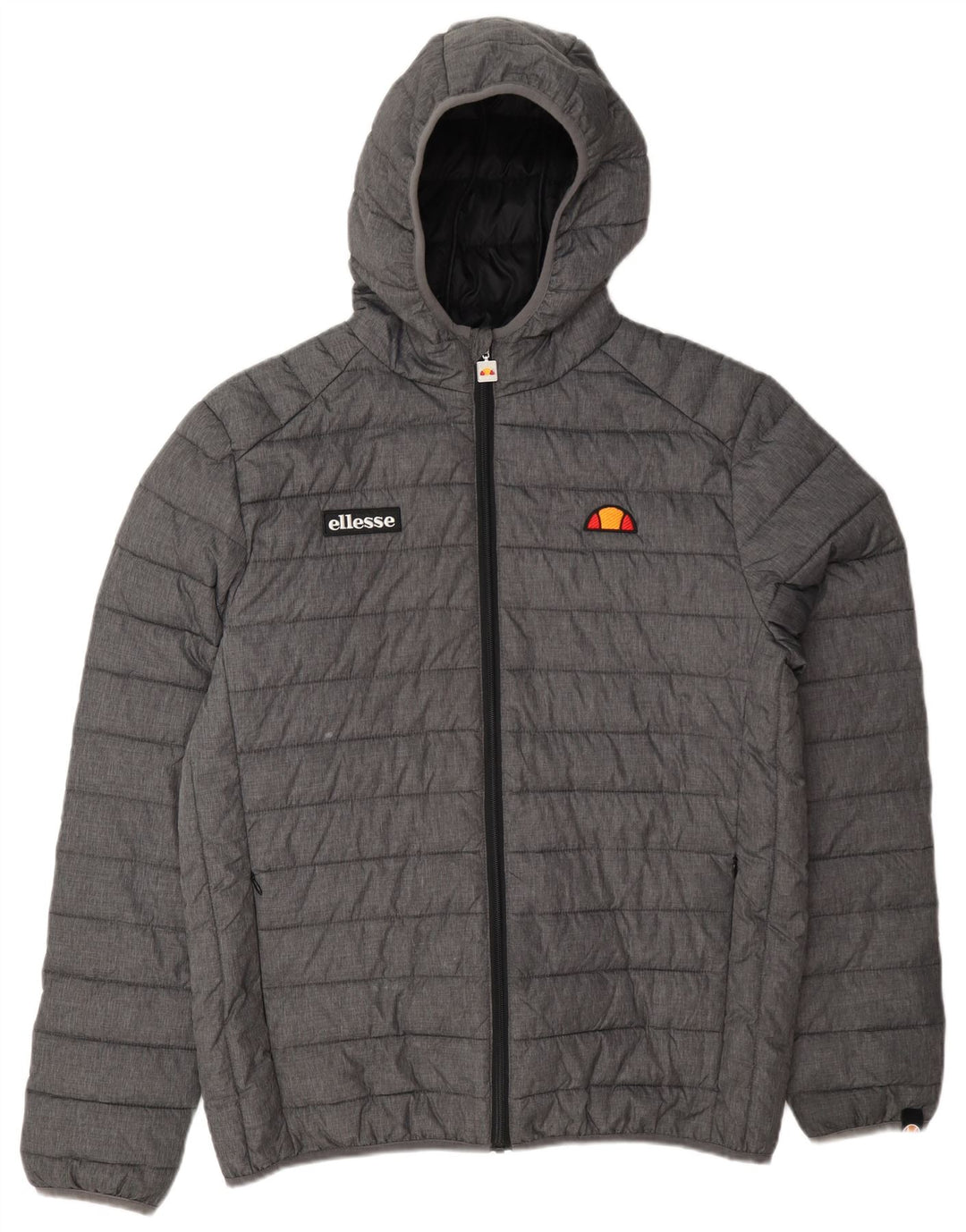 Giacca imbottita con cappuccio da uomo Ellesse UK 40 Large Grigia in poliammide