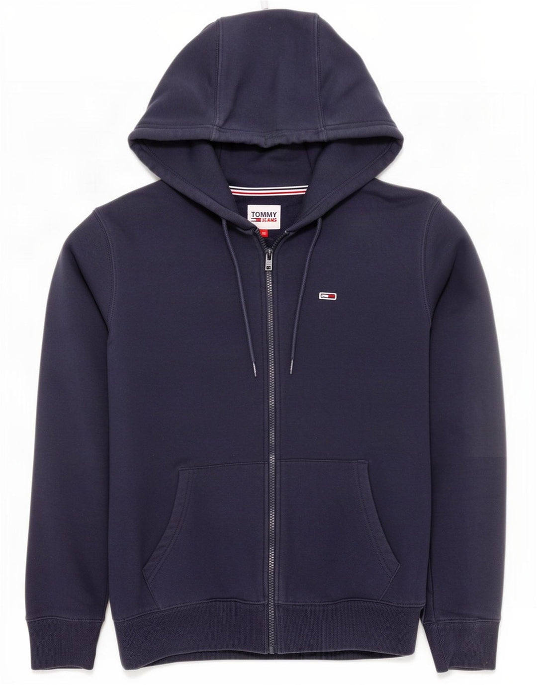 Maglione con cappuccio e zip da uomo Tommy Hilfiger in cotone blu navy medio