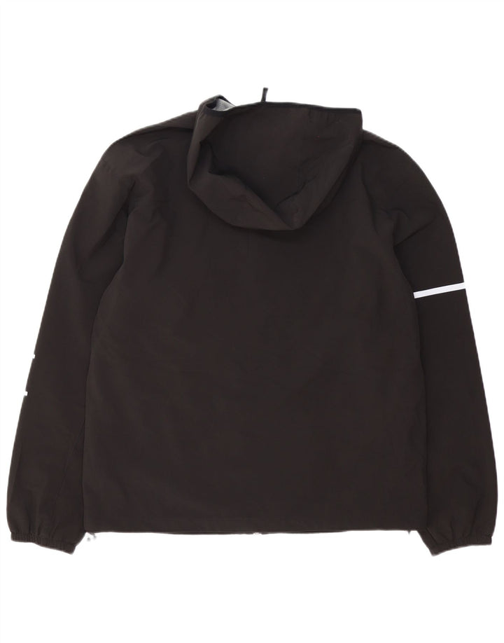Giacca da ginnastica con cappuccio grafica da uomo New Balance, poliestere nero medio