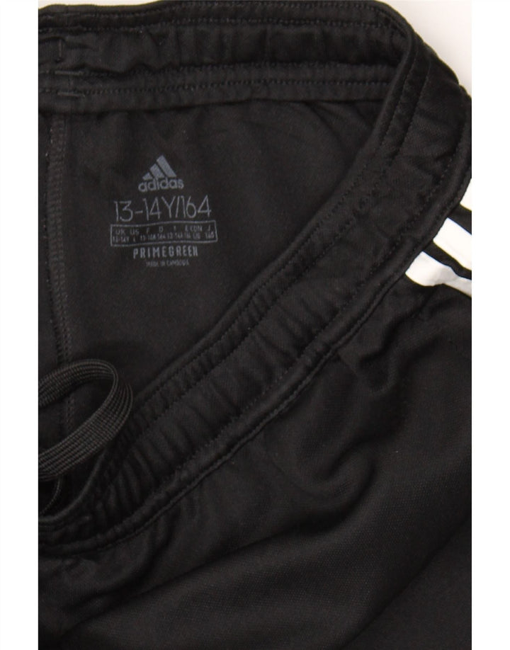 ADIDAS Boys Tracksuit Trousers 13-14 Years  Black Polyester Vintage Adidas and Second-Hand Adidas from Messina Hembry 