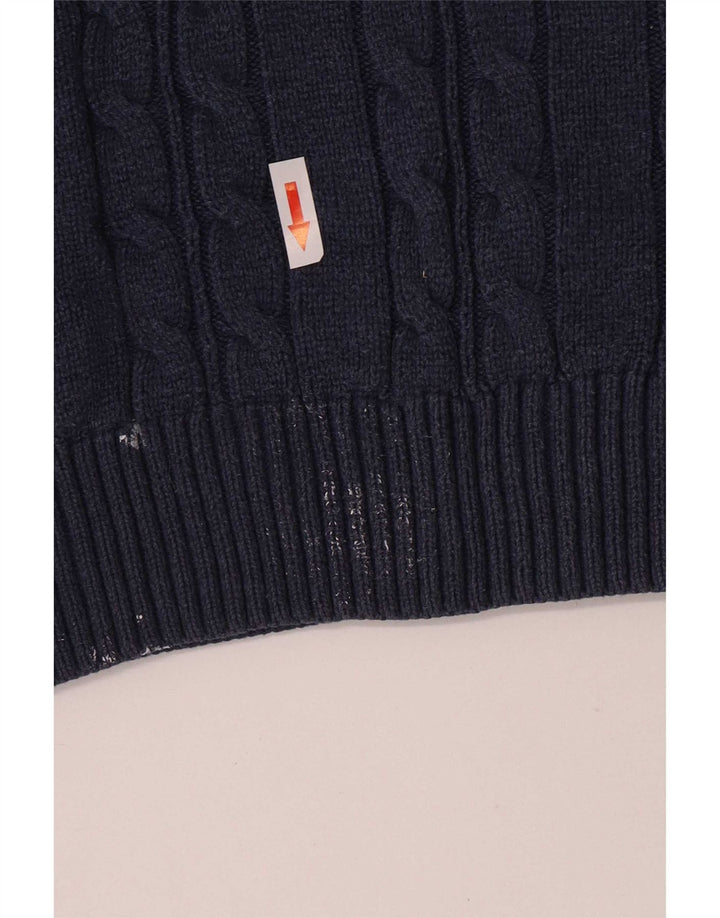 Maglione maglione girocollo vestibilità regolare da uomo Marks & Spencer XL blu navy