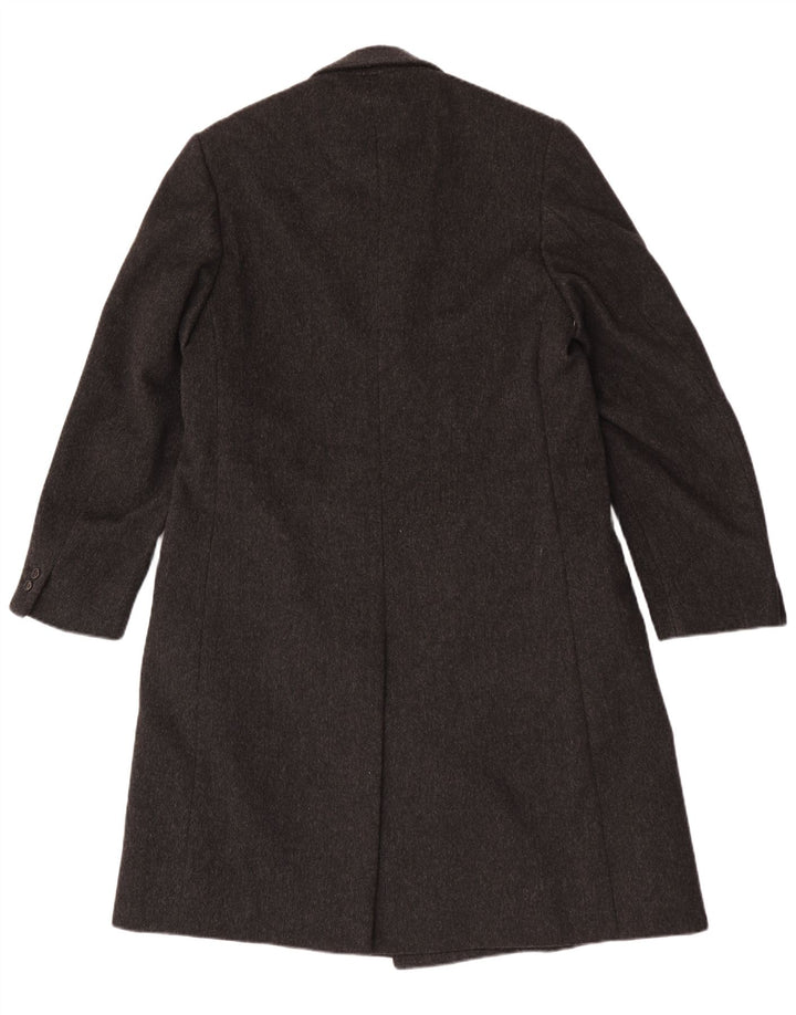 Cappotto doppiopetto vintage da uomo UK 36 piccolo grigio
