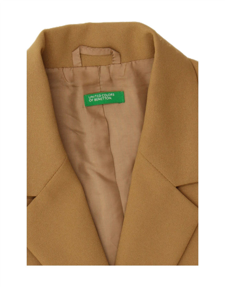 BENETTON Womens 3 Button Blazer Jacket IT 38 XS Brown Polyester Vintage Benetton and Second-Hand Benetton from Messina Hembry 