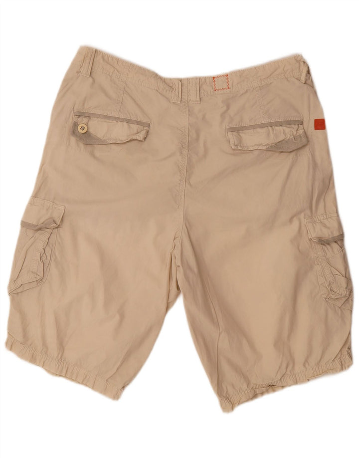 Pantaloncini cargo da uomo Hugo Boss EU 52 XL W38 Cotone beige