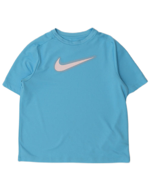 T-shirt grafica Nike da bambino Dri Fit Graphic 13-14 anni XL blu poliestere