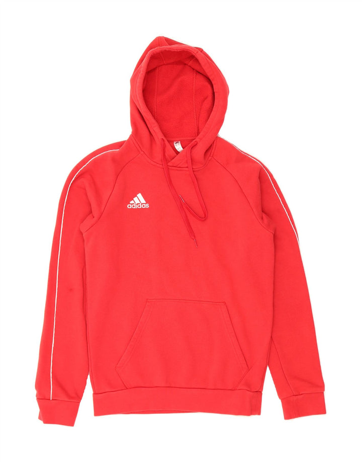 ADIDAS Mens Hoodie Jumper Small Red Cotton Vintage Adidas and Second-Hand Adidas from Messina Hembry 
