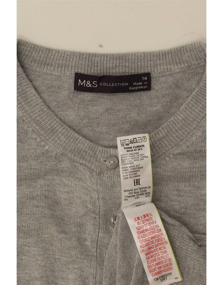 Maglione Bolero da donna Marks & Spencer UK 14 Viscosa grigio medio