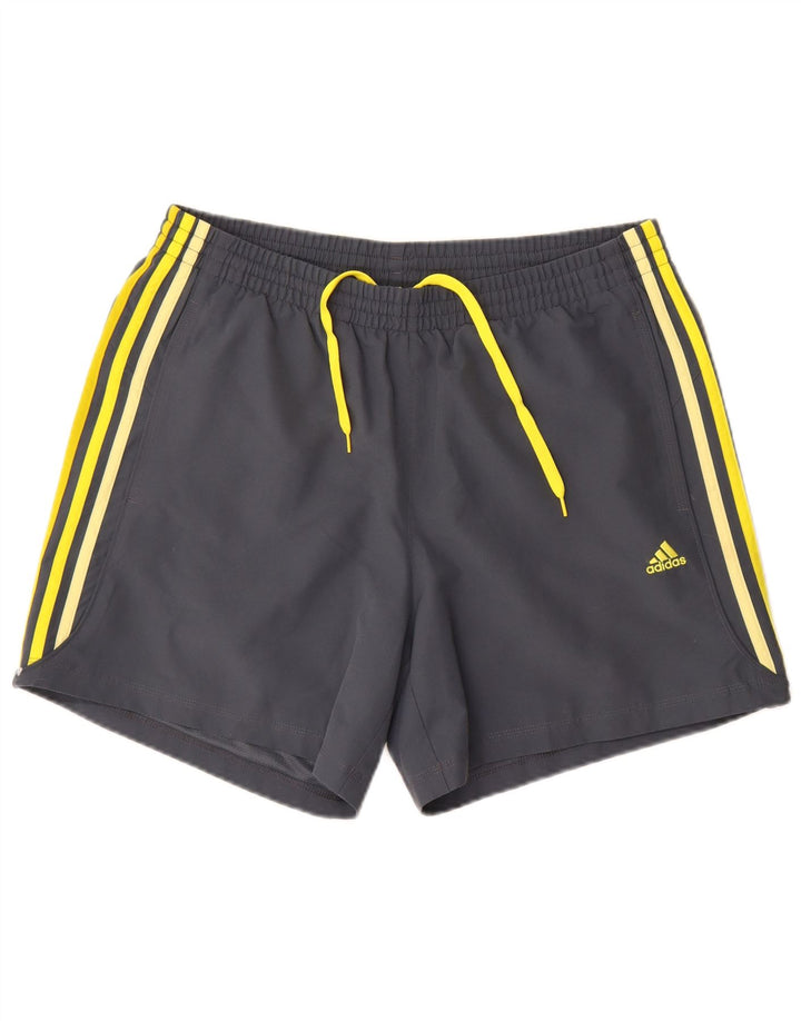 Pantaloncini sportivi Adidas Climalite da uomo di grandi dimensioni in poliestere grigio