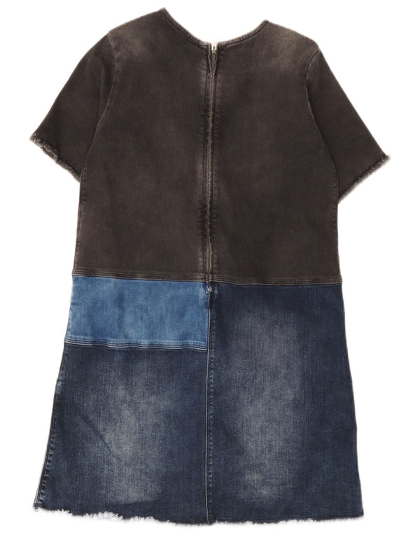 Abito denim per ragazze Diesel 11-12 anni in cotone color block blu