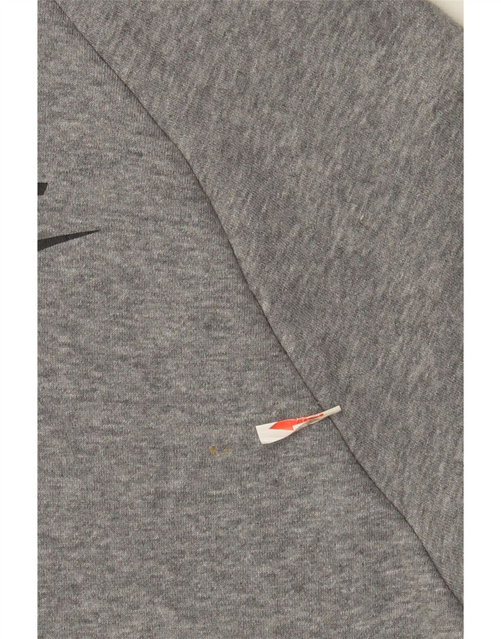 Felpa con cappuccio e zip Nike da uomo, grande, in cotone chiazzato grigio