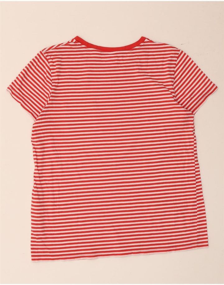 T-shirt da donna Levi's Top UK 14 cotone gessato rosso medio