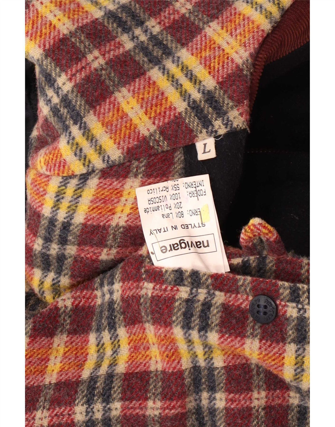 Soprabito da uomo Navigare UK 40 Large in lana blu navy
