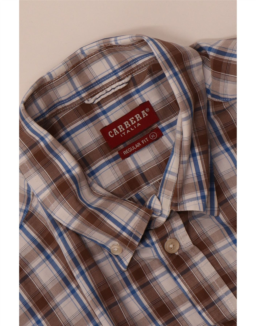 Camicia CARRERA da uomo vestibilità regolare XL marrone a quadri