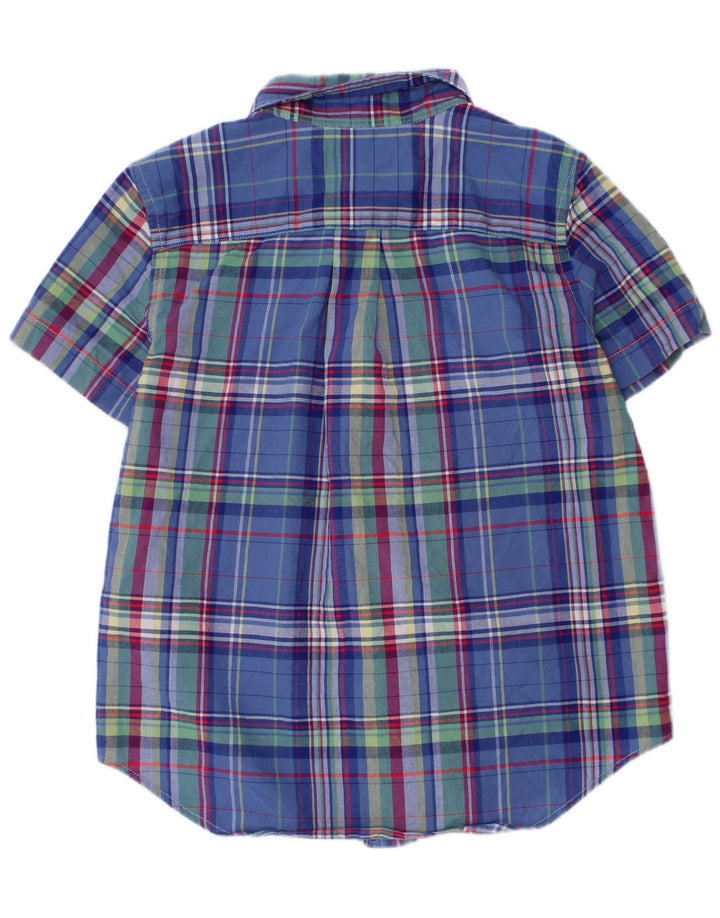 Camicia a maniche corte da bambino Ralph Lauren 4-5 anni in cotone a quadri blu