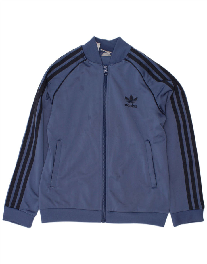 Giacca Top della tuta da ragazzo Adidas 9-10 anni in poliestere blu