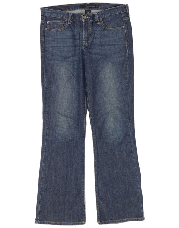 CALVIN KLEIN Jeans Bootcut da donna US 10 Large W30 L32 Cotone blu