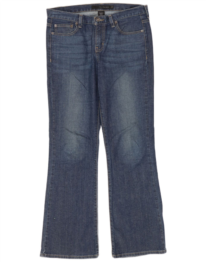 CALVIN KLEIN Jeans Bootcut da donna US 10 Large W30 L32 Cotone blu