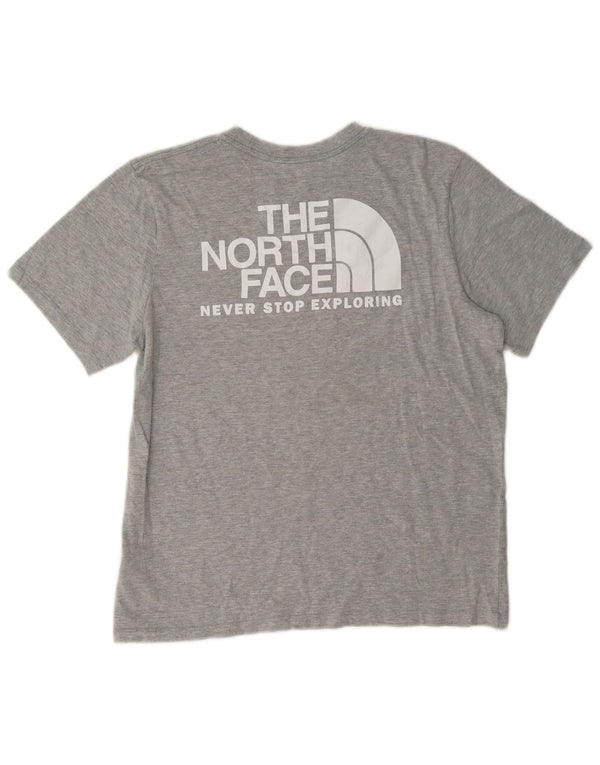 T-shirt grafica da donna The North Face Top UK 16 grande cotone grigio