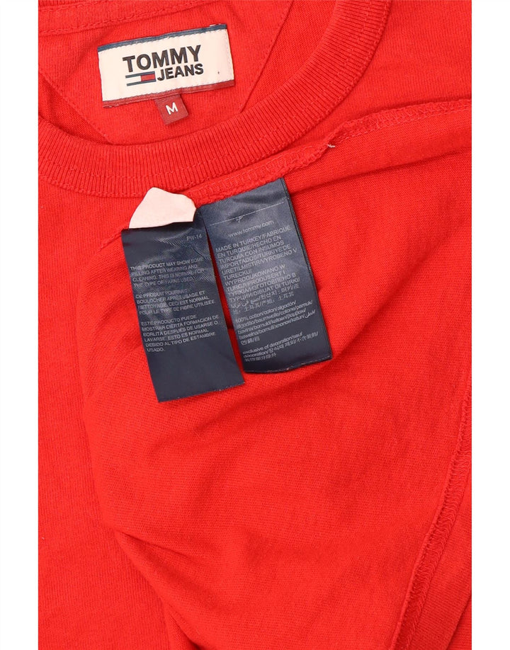 T-shirt grafica da uomo Tommy Hilfiger Top in cotone rosso medio
