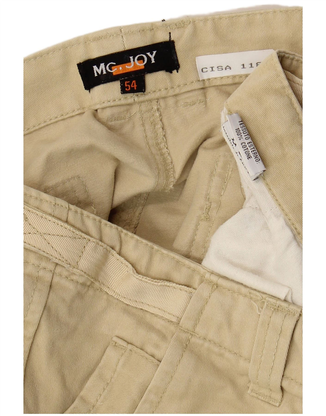Pantaloni cargo dritti da uomo MC Joy IT 54 2XL W40 L29 Cotone beige