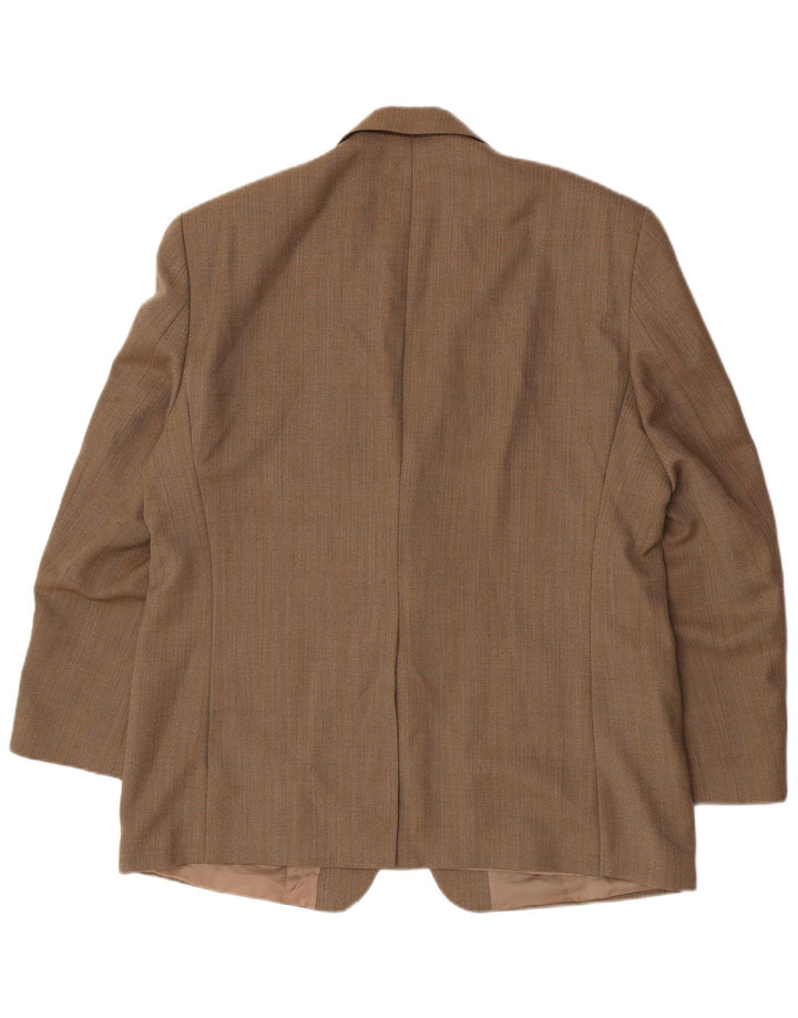Giacca blazer regolare da uomo Ralph Lauren UK 44 2XL Marrone a spina di pesce