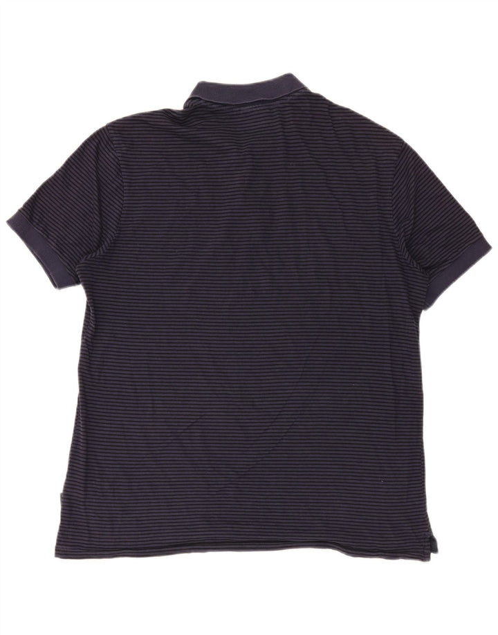 Polo da uomo Paul Smith grande in cotone a righe blu navy