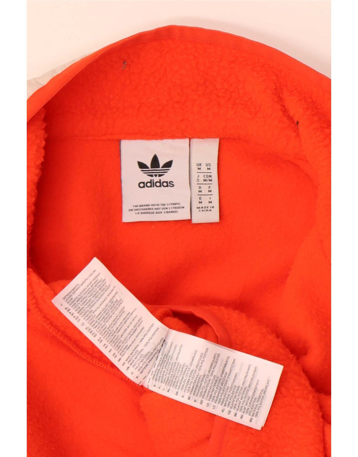 Giacca in pile da uomo Adidas UK 38 poliestere arancione medio