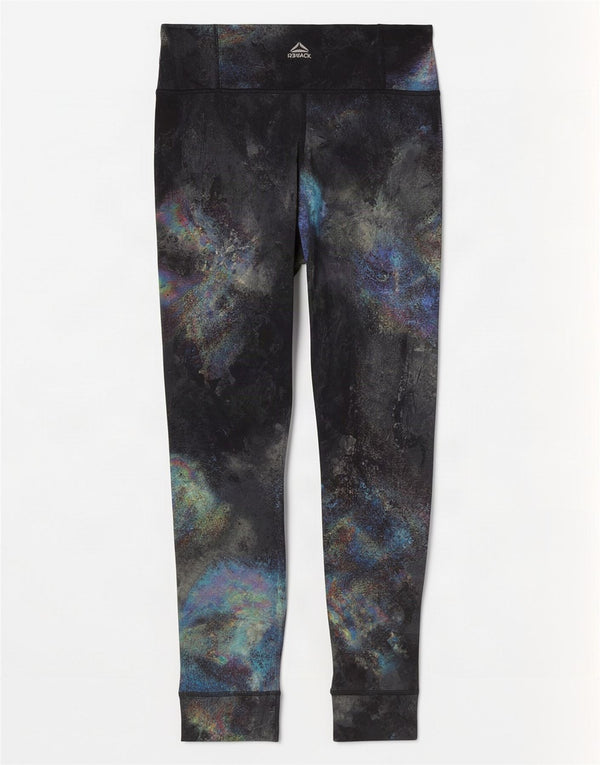 Leggings Reebok da donna con motivo astratto UK 8/10 Small Multicolori Sport