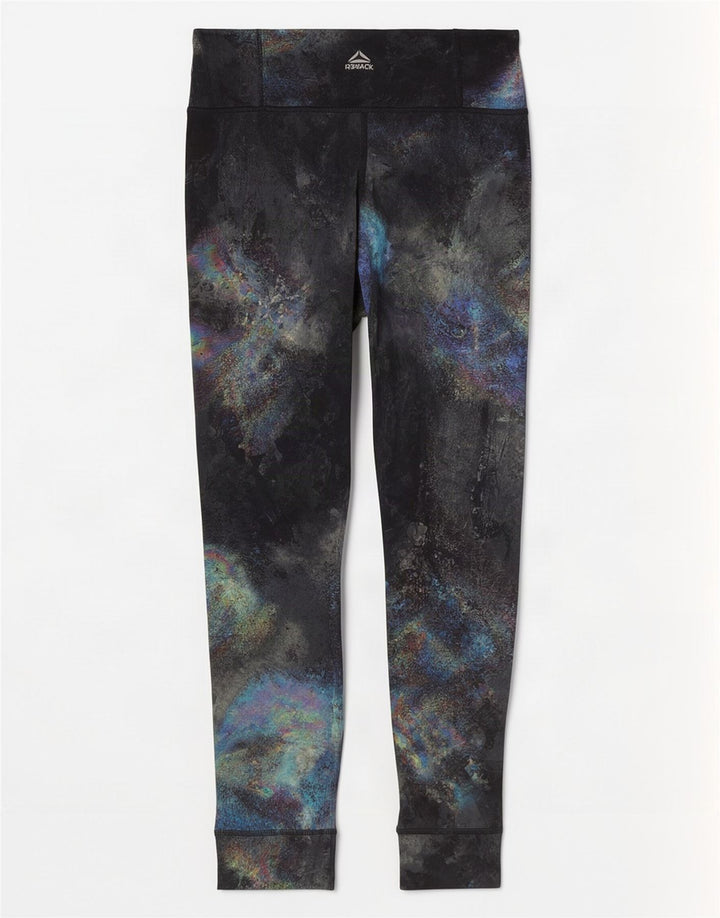 Leggings Reebok da donna con motivo astratto UK 8/10 Small Multicolori Sport