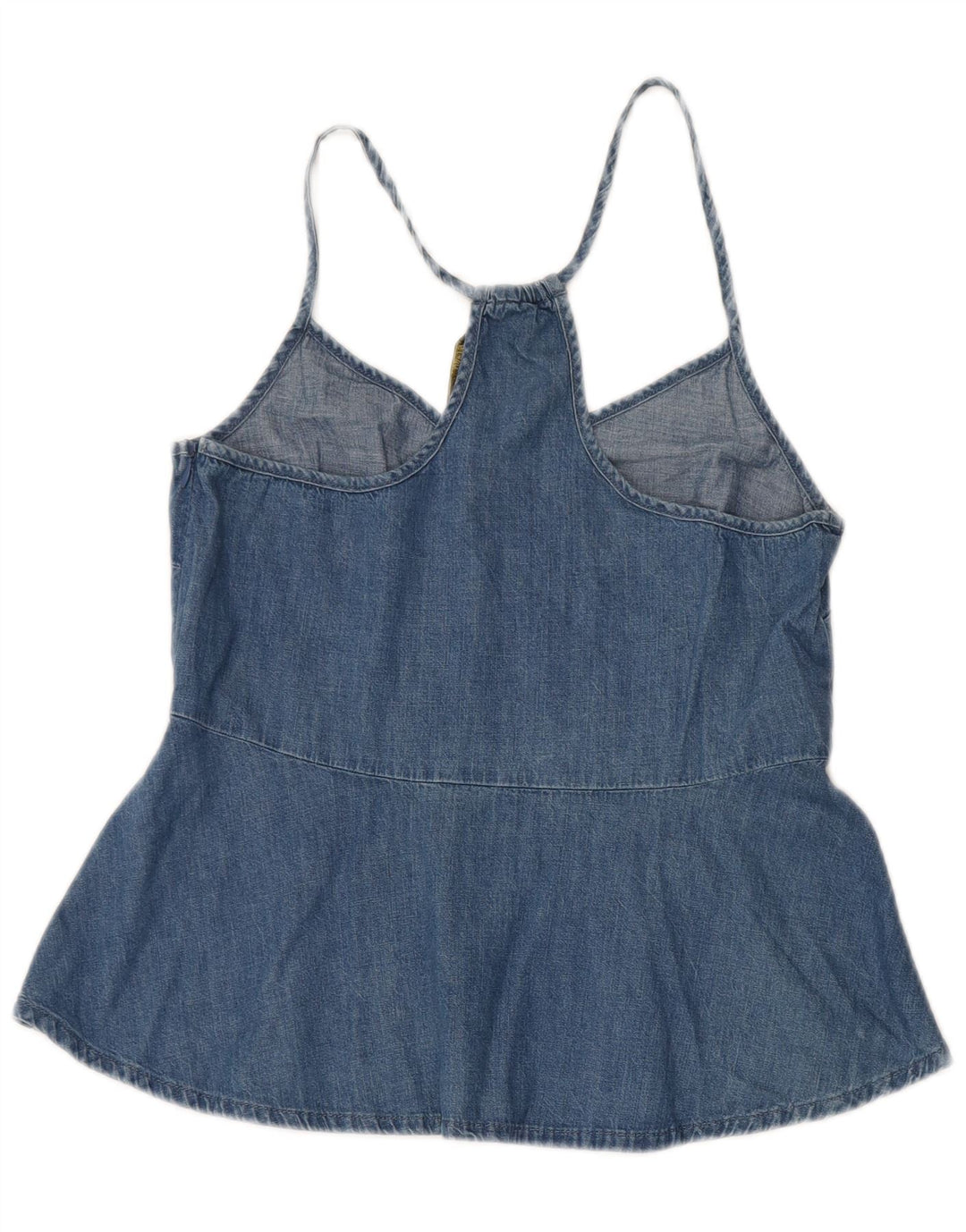 Top in denim da donna Zara UK 12 Blu medio