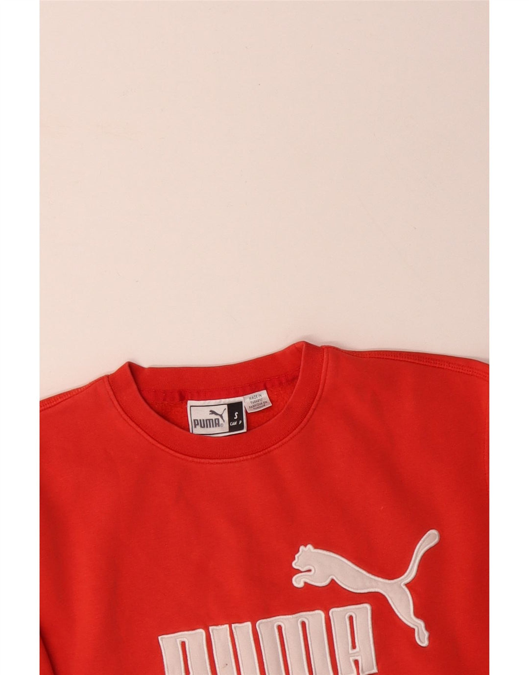 Felpa con grafica PUMA da uomo, piccola, in cotone arancione