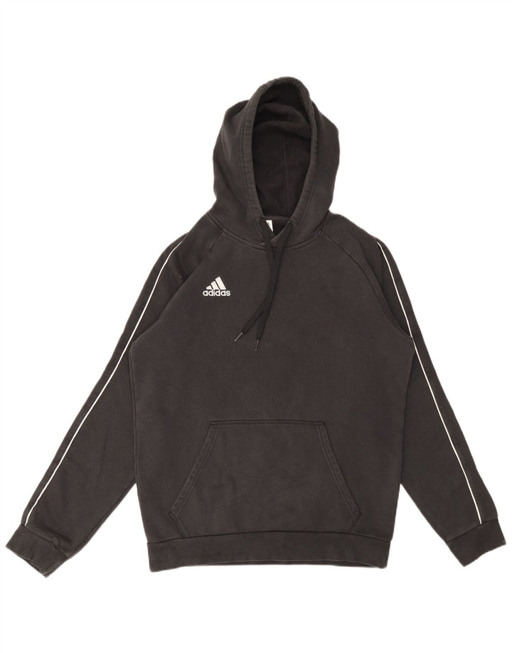 Felpa con cappuccio da uomo ADIDAS media cotone nero
