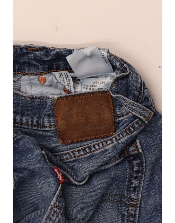 Jeans slim da uomo Levi's W34 L34 cotone blu