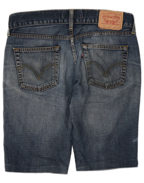Pantaloncini di jeans Levi's 557 da donna W32 grandi in cotone blu