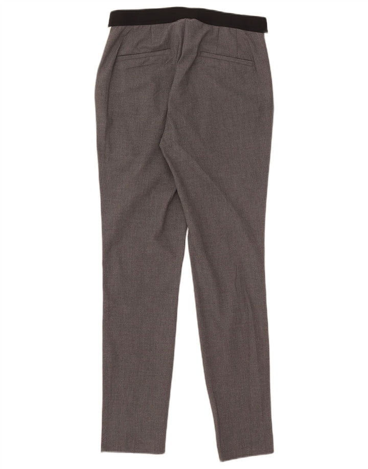 Pantaloni da abito slim da donna Zara medi W28 L27 poliestere grigio