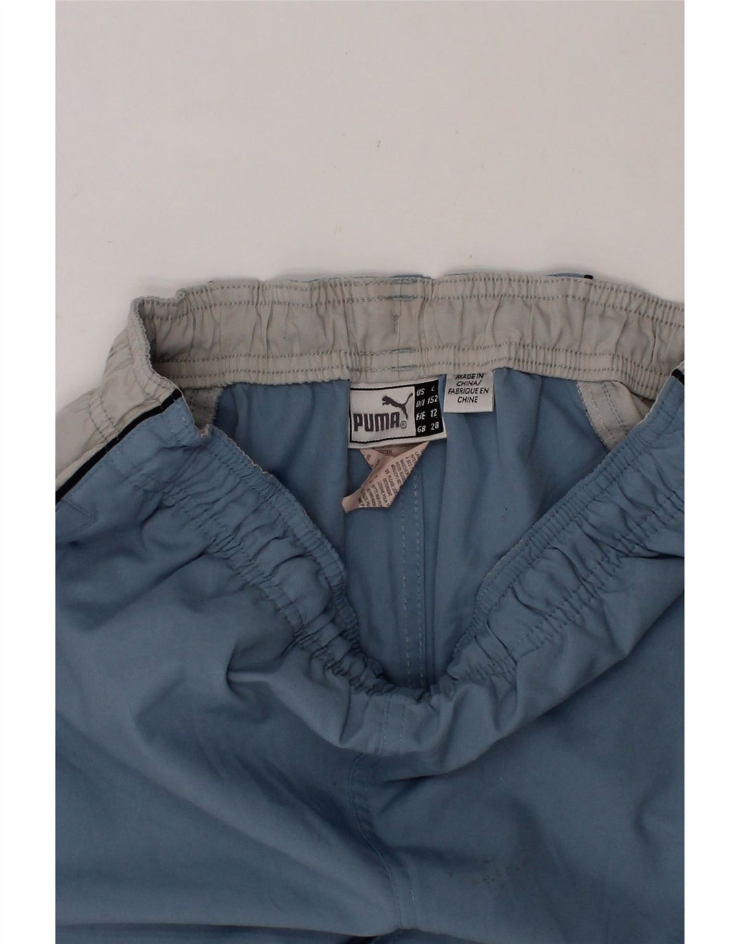 PUMA Boys Sport Shorts 11-12 Years  Blue Colourblock Polyester Vintage Puma and Second-Hand Puma from Messina Hembry 