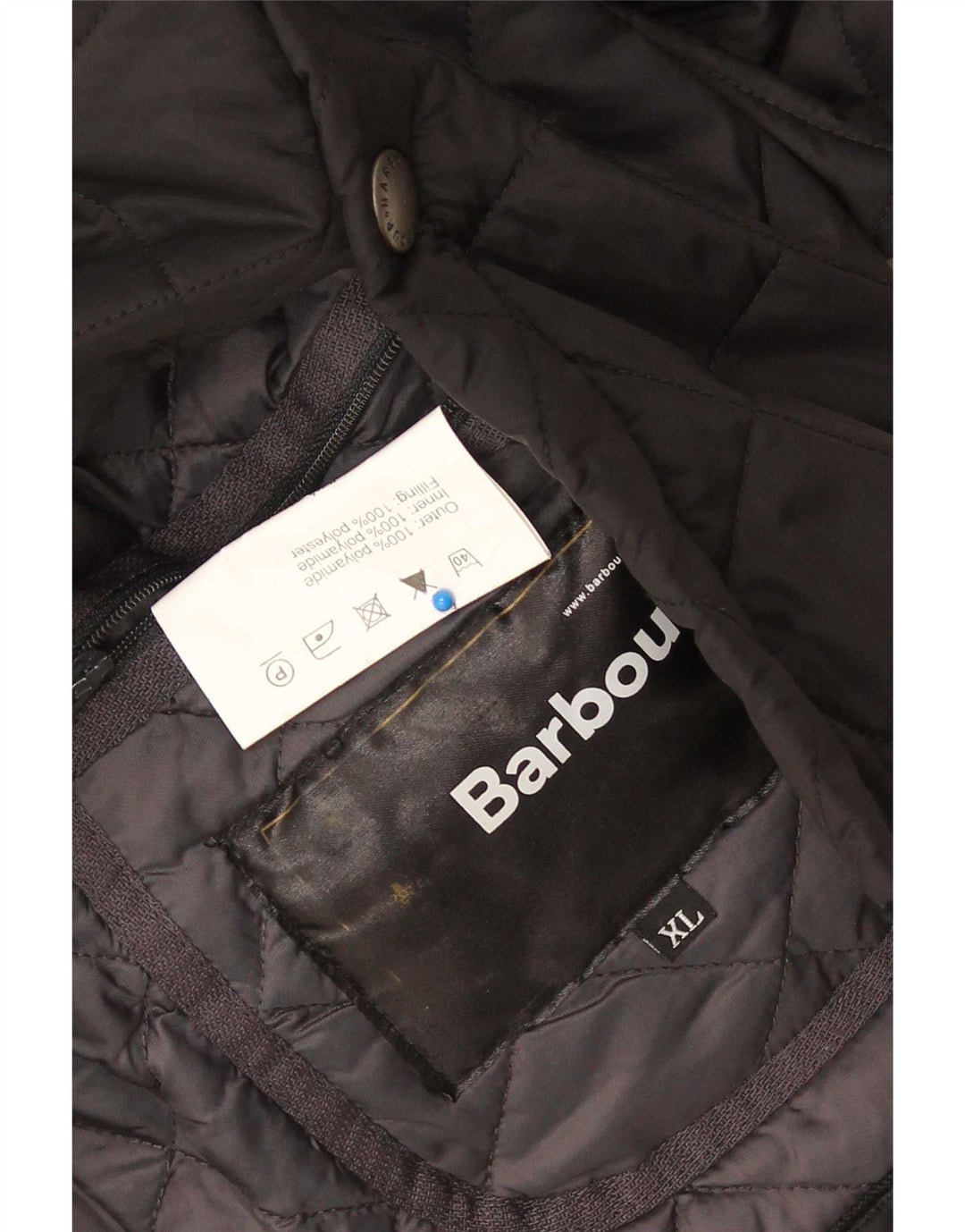 Cappotto trapuntato da uomo Barbour UK 44 XL nero in poliammide