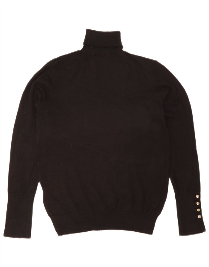 Maglione ZARA da donna con collo alto e collo alto UK 12 viscosa nera media