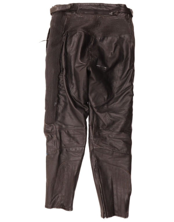 Pantaloni in pelle affusolati da uomo Akito IT 46 Small W32 L32 Neri
