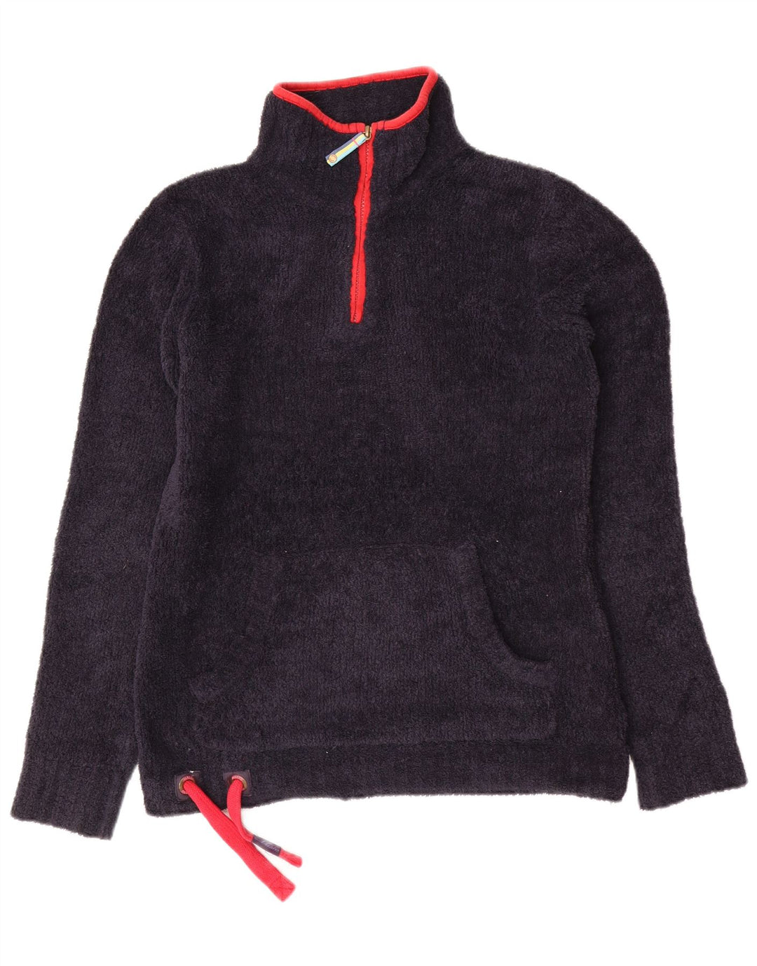 Maglione in pile da donna con collo e zip Musto UK 8 piccolo poliestere blu navy