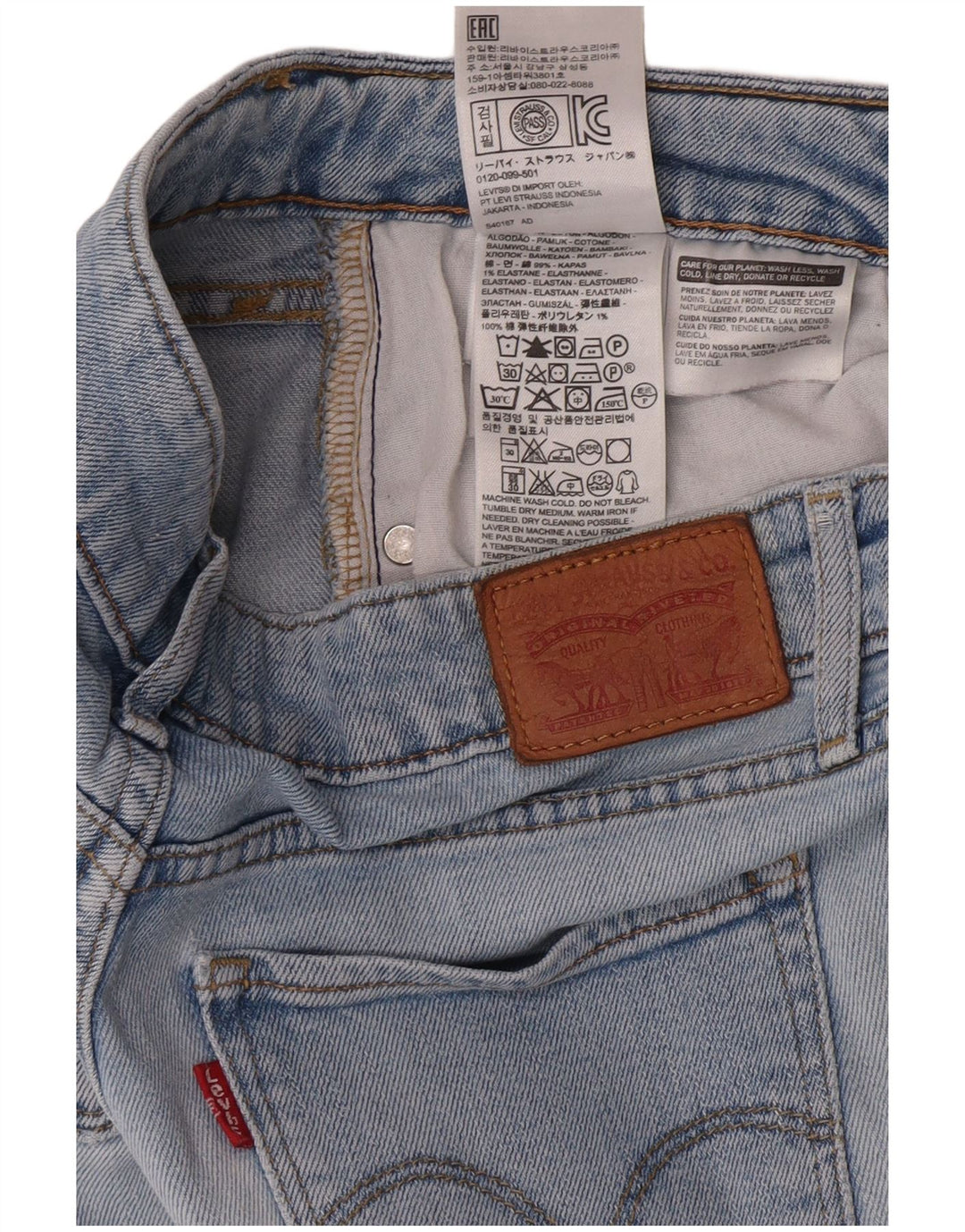LEVI'S Jeans 715 Bootcut da donna W28 L30 in cotone blu
