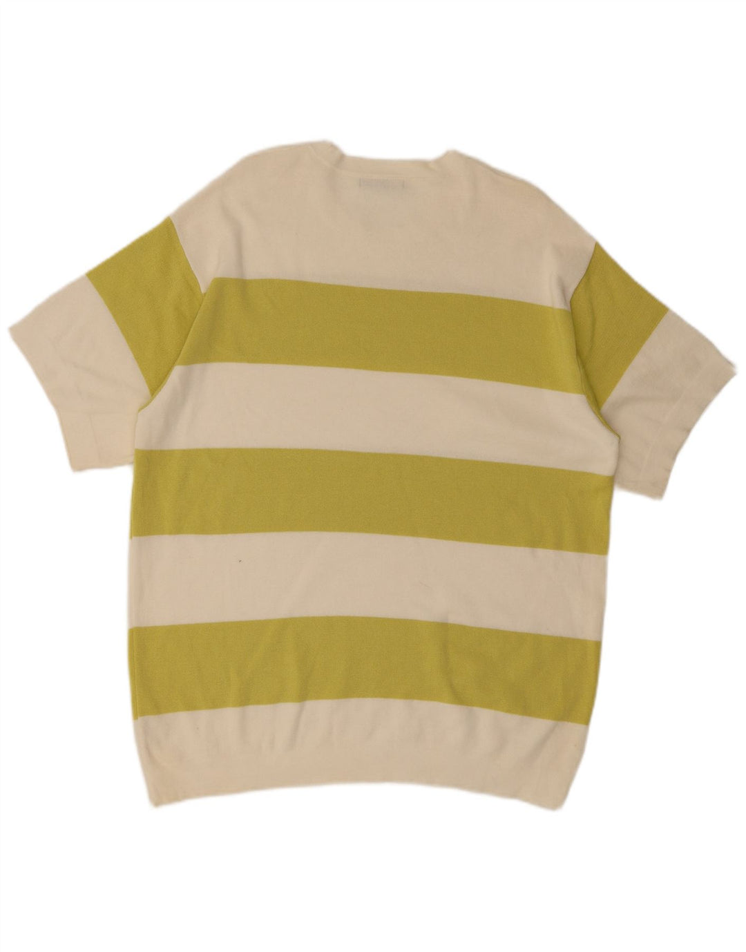 T-shirt da uomo Zara Top Large in cotone color block bianco sporco