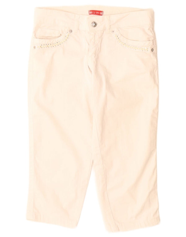 Jeans Capri per ragazze Liu Jo 13-14 anni W26 L19 bianco sporco