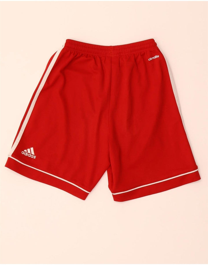 ADIDAS Boys Climalite Sport Shorts 11-12 Years  Red Polyester Vintage Adidas and Second-Hand Adidas from Messina Hembry 